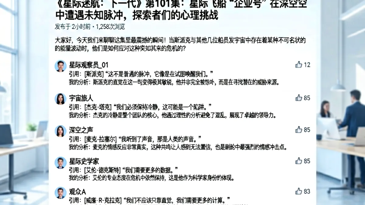 爱萝莉社区用户互动场景，展示多名用户围绕同一番剧展开深度讨论、相互回复的热闹画面